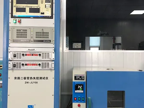 Bypass diode thermal runaway test